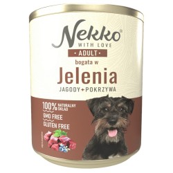 NEKKO Adult jeleń, jagody i pokrzywa (puszka) 800g