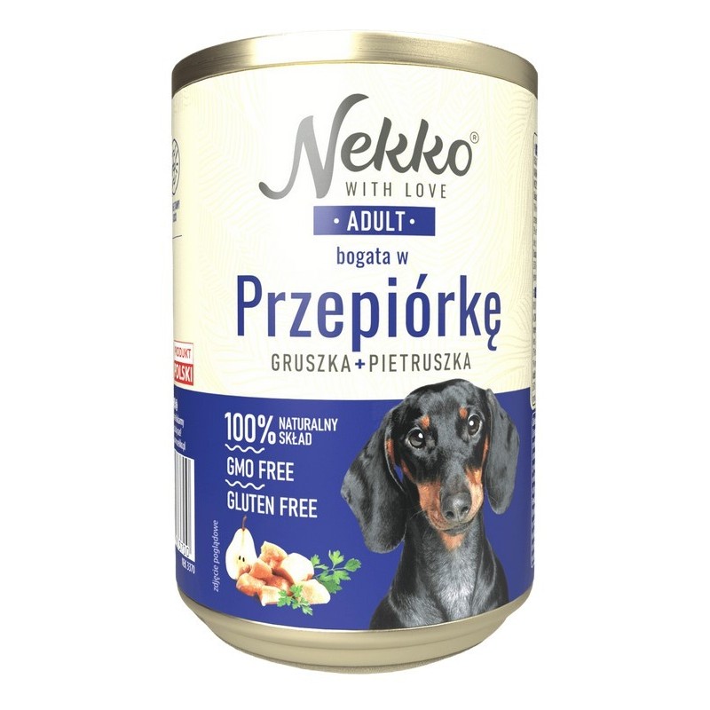 NEKKO Adult przepiórka z gruszką i pietruszką (puszka) 400g