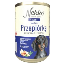 NEKKO Adult przepiórka z gruszką i pietruszką (puszka) 800g