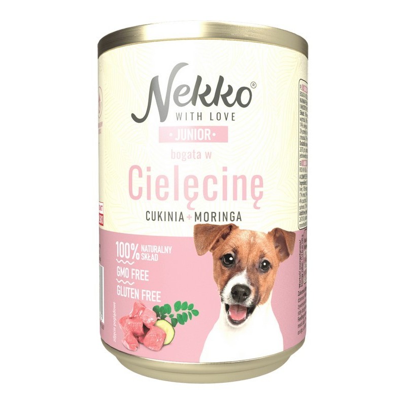 NEKKO Junior Cielęcina, cukinia i moringa (puszka) 400g