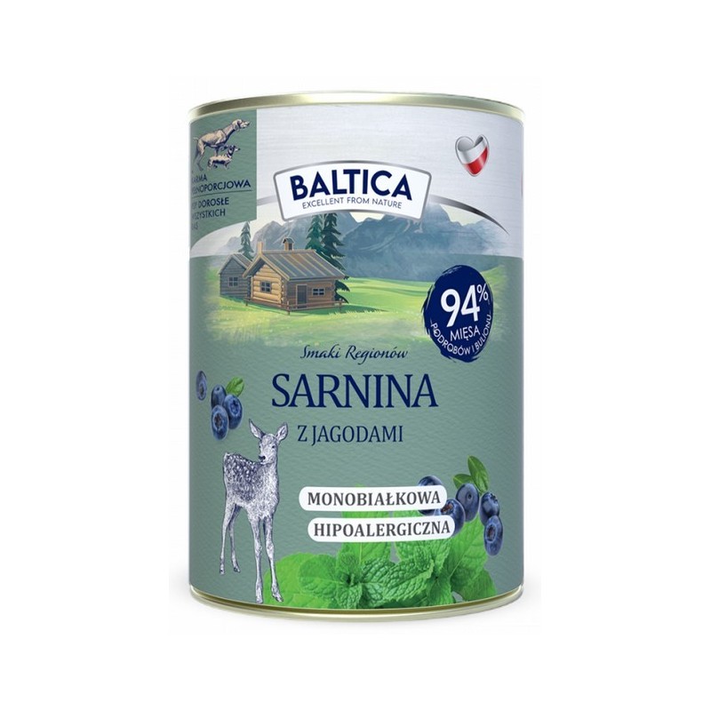 BALTICA SMAKI REGIONÓW Sarnina z jagodami - puszka 400g
