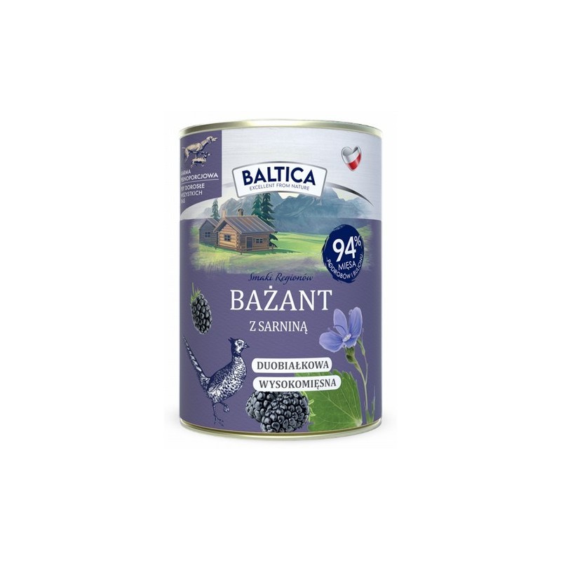 BALTICA SMAKI REGIONÓW Bażant z sarniną - puszka 400g