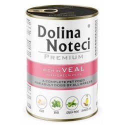 DOLINA NOTECI PIES PREMIUM Cielęcina z zielonym groszkiem 400g