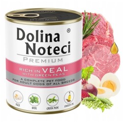 DOLINA NOTECI PIES PREMIUM Cielęcina z zielonym groszkiem 400g