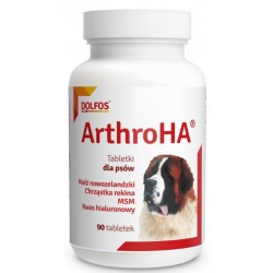 DOLFOS Arthro Ha - Preparat chondroprotekcyjny - wspomaga leczenie schorzeń stawów u psów 800g tabletek (wiaderko)