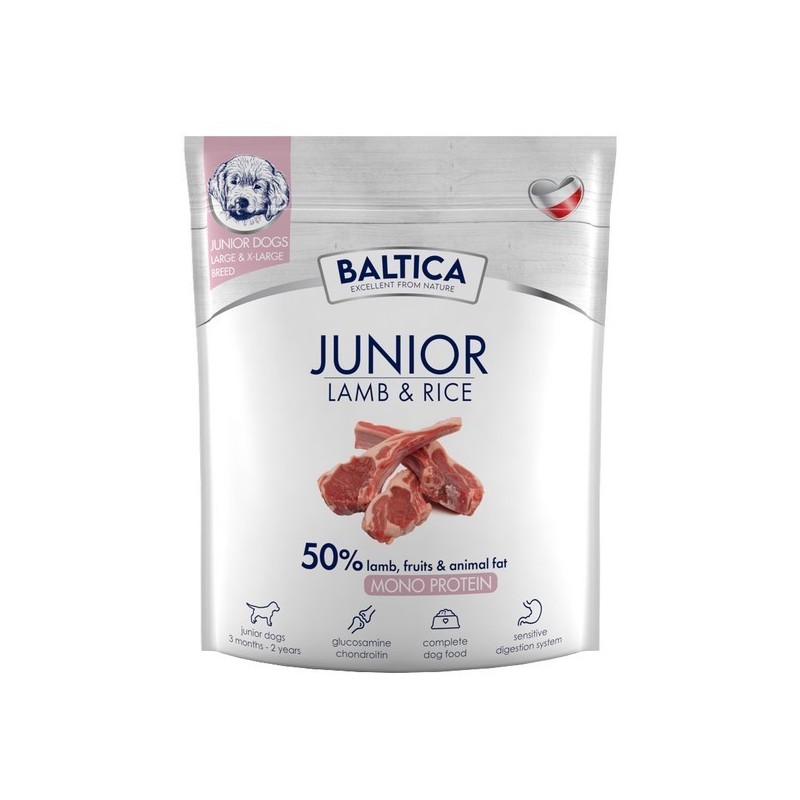 BALTICA NUTRACEUTIC Hypoallergenic Junior Lamb and Rice dla szczeniąt ras dużych 6 kg