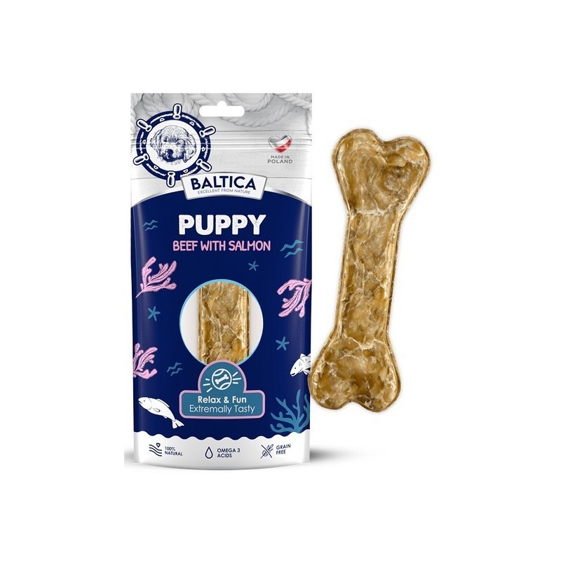 BALTICA EXCELLENT Bone Snack Puppy Beff and Salmon 1 szt.