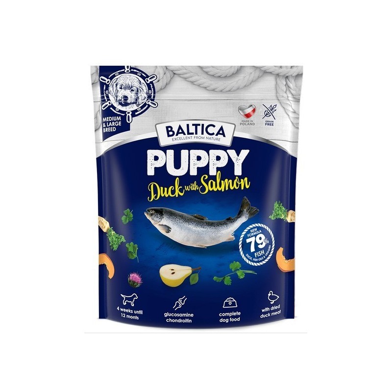 BALTICA EXCELLENT Puppy Duck with Salmon dla dużych ras 9 kg