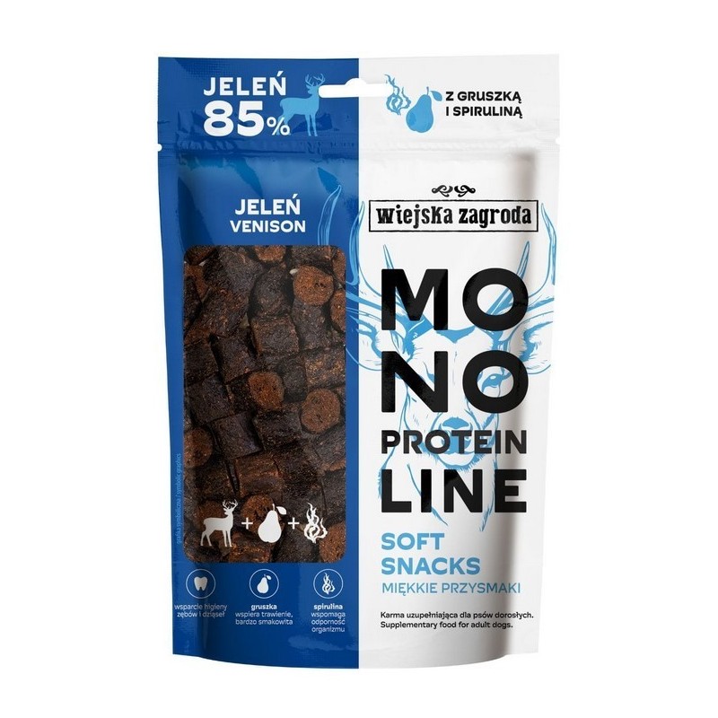 WIEJSKA ZAGRODA PIES Przysmak Monoproteinowy Soft Snacks Jeleń 115g