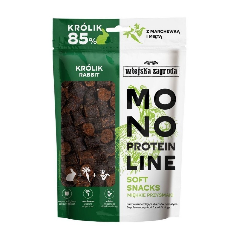 WIEJSKA ZAGRODA PIES Przysmak Monoproteinowy Soft Snacks Królik 115g
