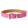 DINGO Obroża skórzana Boutique - Fuksja 1,6cm x 40cm
