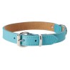 DINGO Obroża skórzana Boutique - Aqua blue 2,5 x 60cm