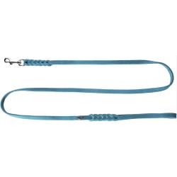 DINGO Smycz skórzana Boutique - Aqua blue 1,5 x 180cm