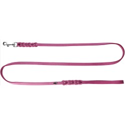 DINGO Smycz skórzana Boutique - Fuksja 1,5 x 180cm