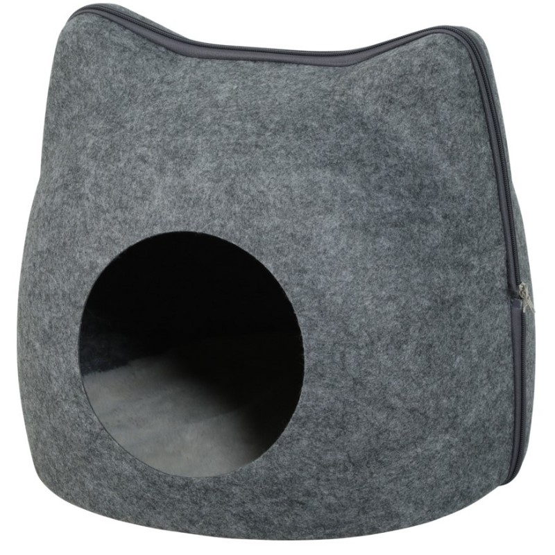 ZOLUX Legowisko dla kota zamknięta budka z uszami kot - szary