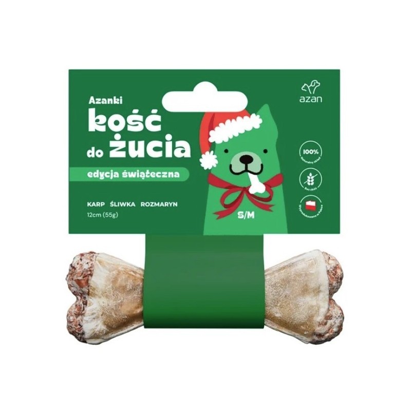 AZANKI Kość Świąteczna z Karpiem - S/M 12 cm