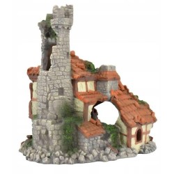 AQUA NATURA Dekoracja akwarystyczna ruiny twierdzy z domostwem