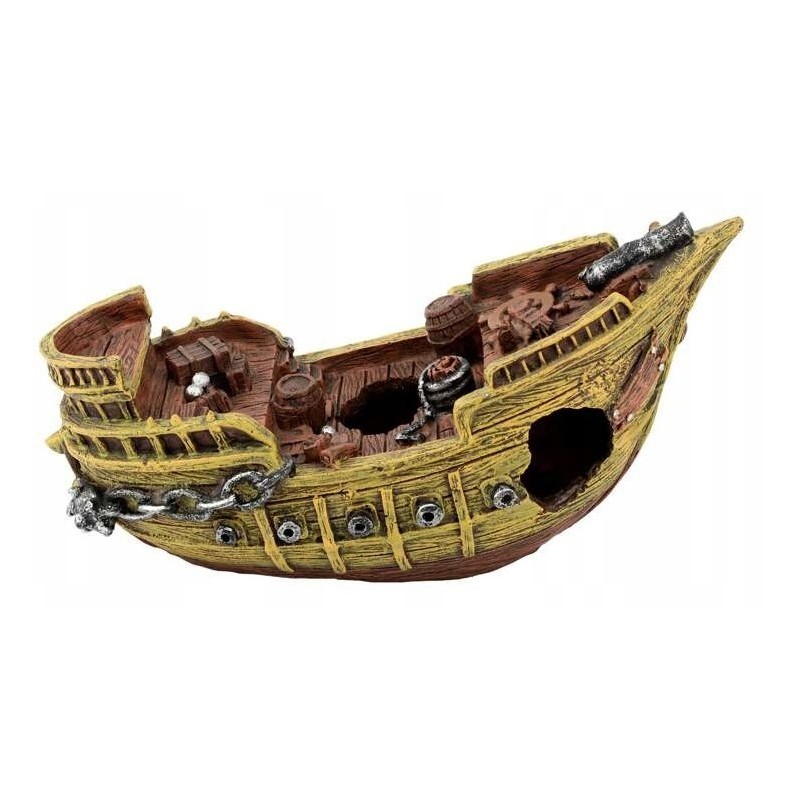 AQUA NATURA Dekoracja akwarystyczna wrak statku mały