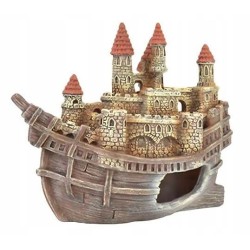 AQUA NATURA Dekoracja akwarystyczna zamek na wraku statku