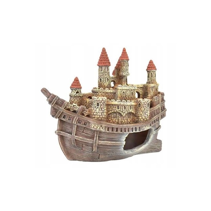 AQUA NATURA Dekoracja akwarystyczna zamek na wraku statku