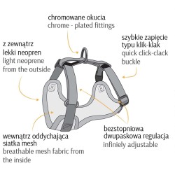 DINGO Szelki Bezuciskowe z dwupaskową regulacją - Leopard M