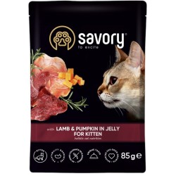 SAVORY Cat Kitten Lamb and Pumpkin 85g (saszetka)
