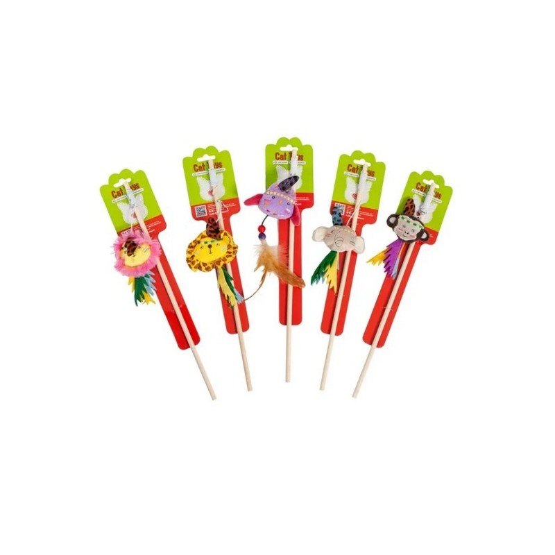 FARM COMPANY Wędka dla kota ze zwierzętami SAVANA 40 cm