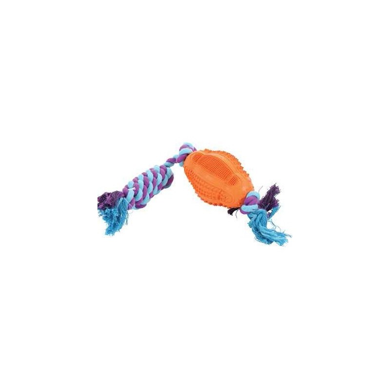 ZOLUX Piłka kauczukowa do rugby ze sznurem 11 cm