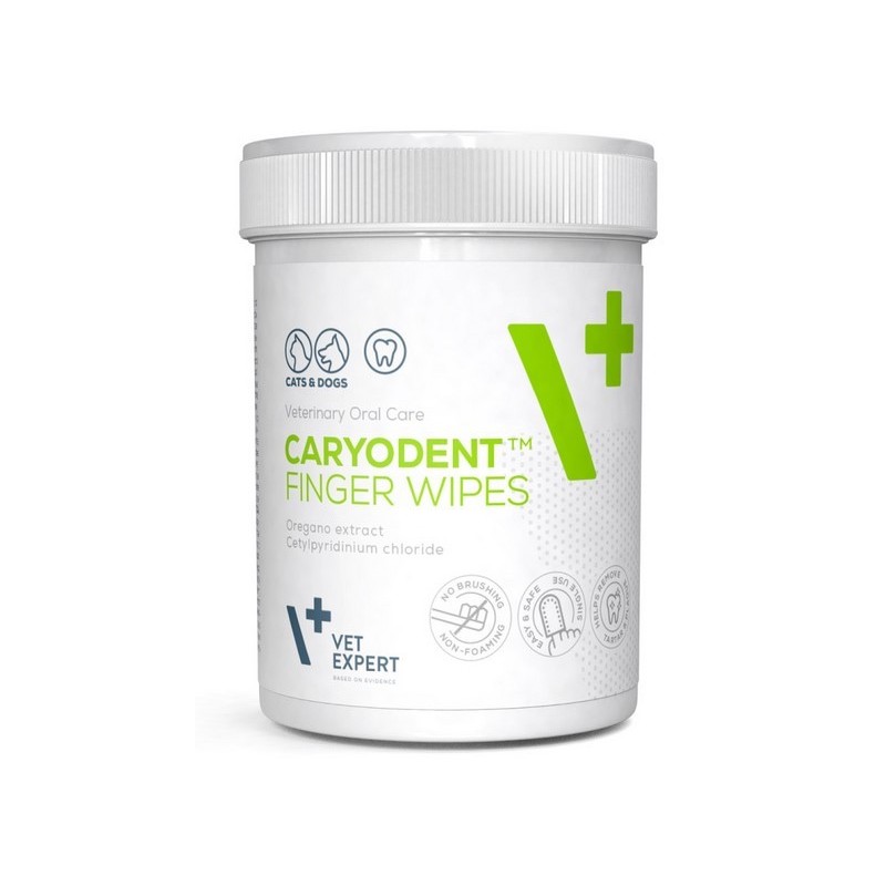 VETEXPERT Caryodent Finger Wipes - czyściki do zębów dla psa i kota 50 szt.