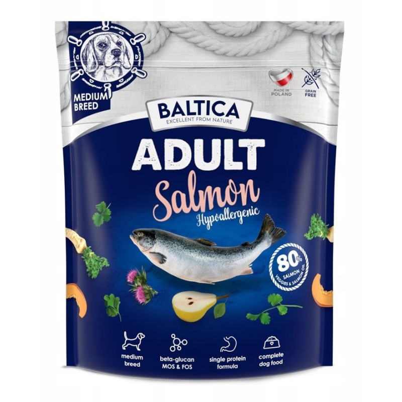 BALTICA EXCELLENT Adult Salmon Hypoallergenic - dla średnich ras 1kg