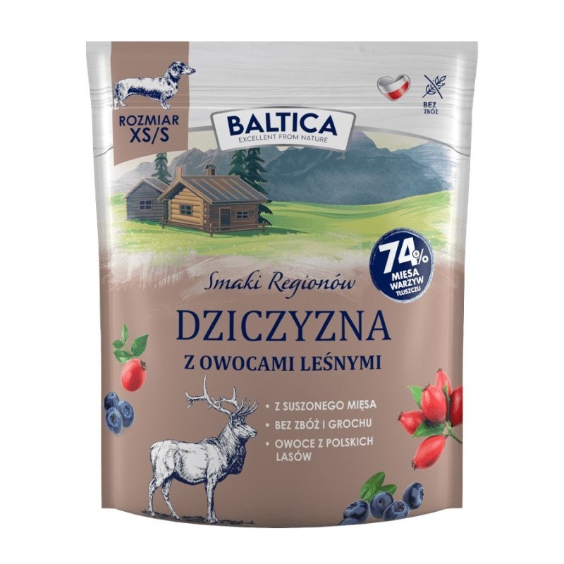 BALTICA SMAKI REGIONÓW Dziczyzna z owocami leśnymi XS/S 9 kg