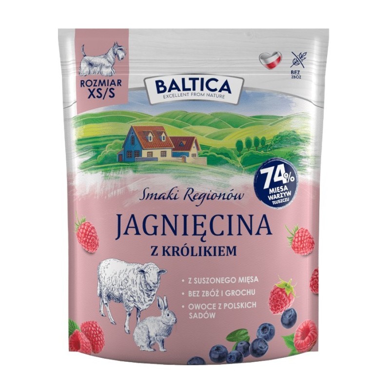 BALTICA SMAKI REGIONÓW Jagnięcina z królikiem XS/S 9 kg