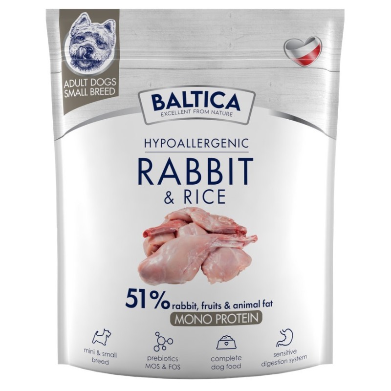 BALTICA NUTRACEUTIC Hypoallergenic Rabbit and Rice XS/S 1 kg