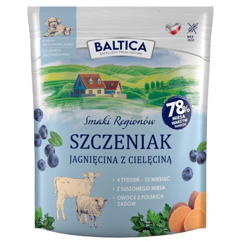 BALTICA SMAKI REGIONÓW Szczeniak Jagnięcina z cielęciną All Breeds 12 kg