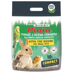 SUPER PINIO Podłoże z drzewa osikowego dla małych zwierząt domowych Compact 10l
