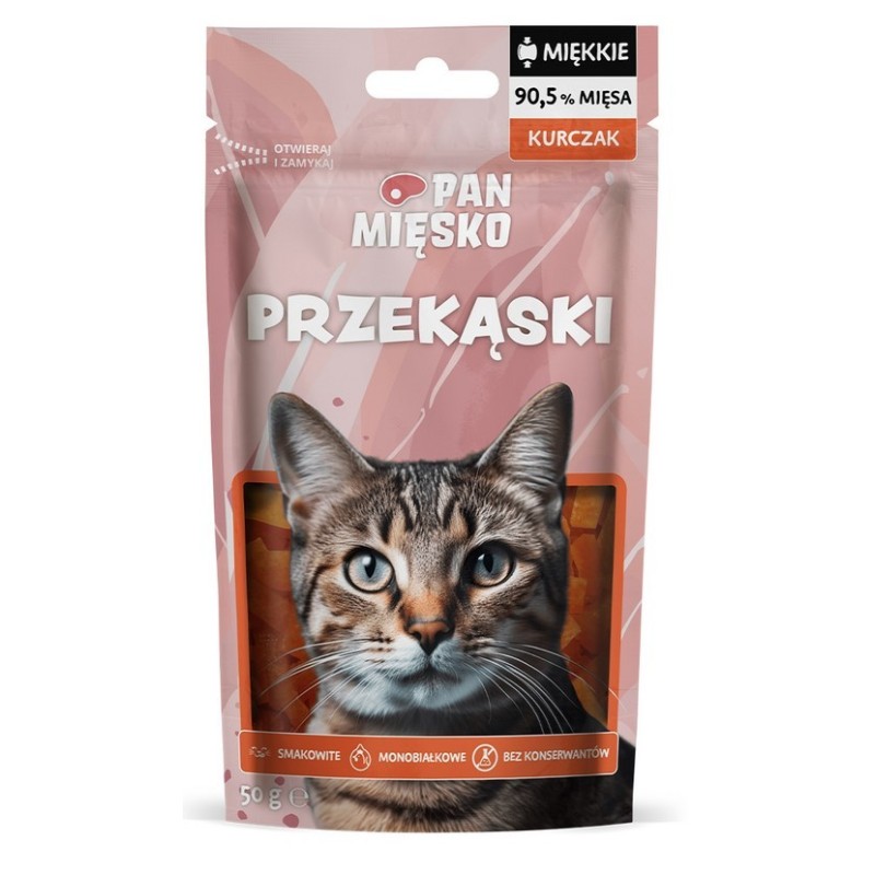 PAN MIĘSKO Przysmak dla kota Przekąski Kurczak  50g