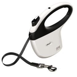 FLEXI Smycz automatyczna All for One 5m do 30kg - biała