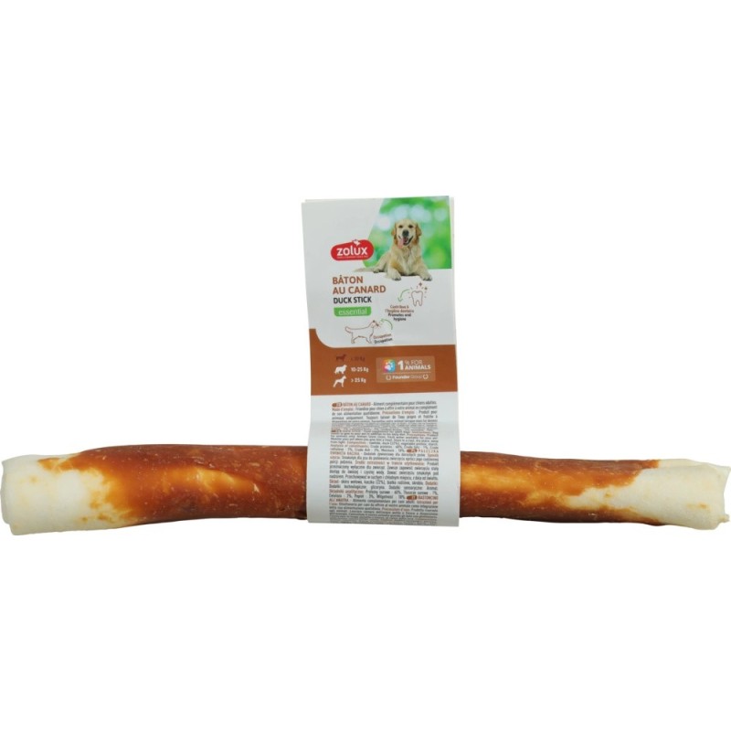 ZOLUX Gryzak dla psa pałeczka owinięta kaczką 25 cm