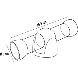 FLAMINGO Huśtawka tunel dla chomika plast. 5x26 cm