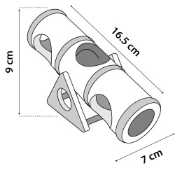 FLAMINGO Huśtawka tunel dla chomika drew. 7x16 cm