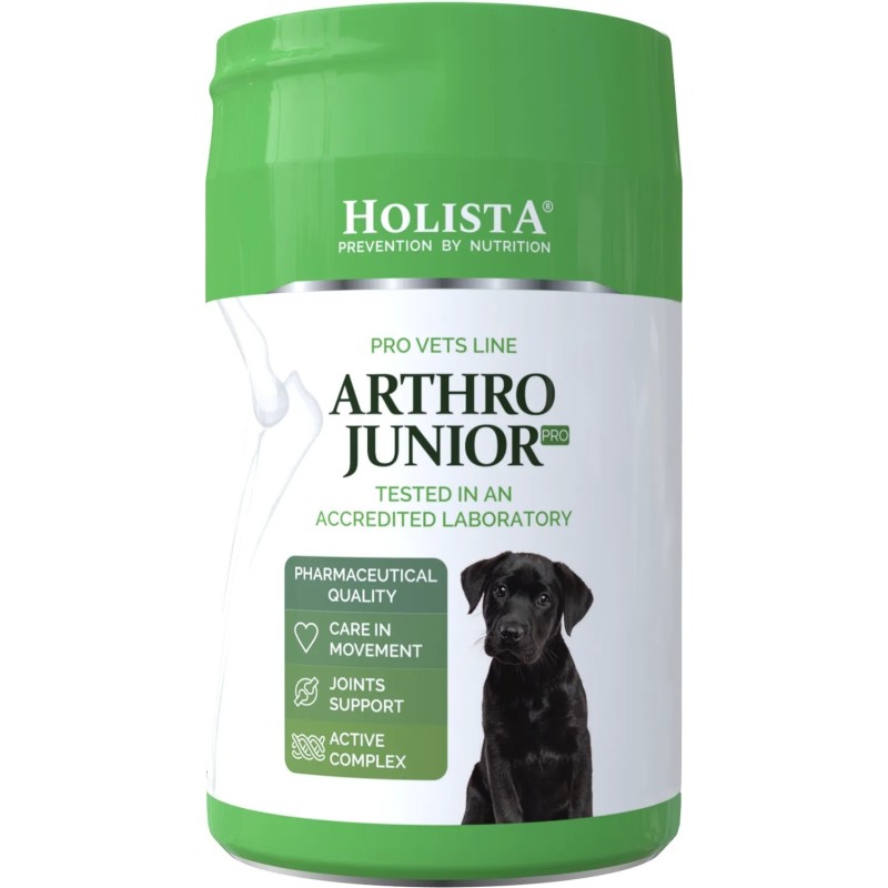 HOLISTA Arthro Junior Pro suplement na stawy dla szczeniąt dla psa i kota (proszek) 200g