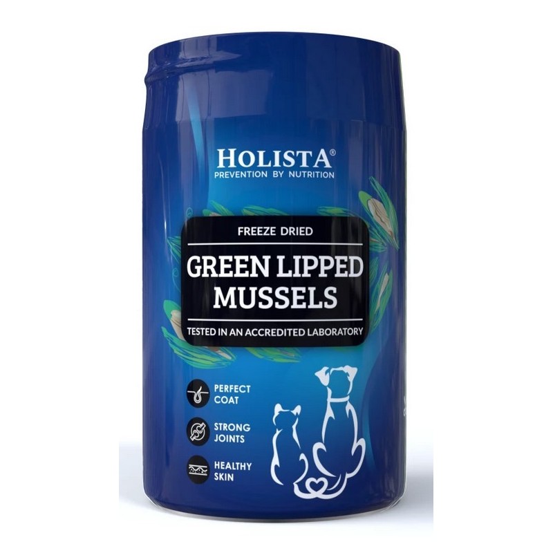 HOLISTA Green Lipped Mussel - małża nowozelandzka dla psa i kota (proszek) 100g