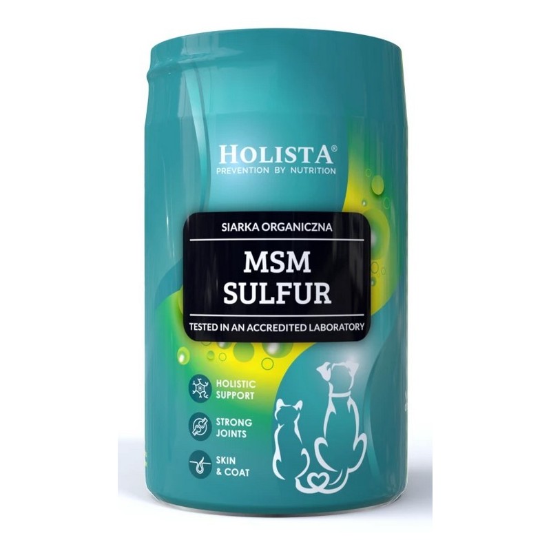 HOLISTA MSM Metylosulfonylometan - na stawy dla psa i kota (proszek) 500g