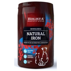 HOLISTA Natural Iron Hemoglobina - naturalne żelazo dla psa i kota (proszek) 180g