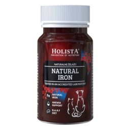 HOLISTA Natural Iron Hemoglobina - naturalne żelazo dla psa i kota 90 Tabl.
