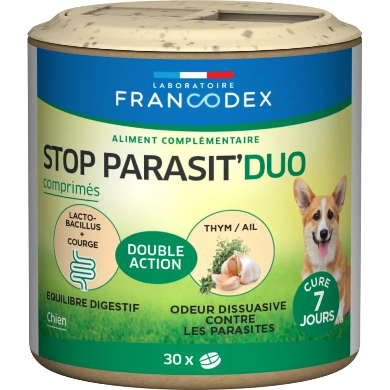 FRANCODEX Tabletki dla małego psa na pasożyty STOP PARASIT'DUO 30 szt