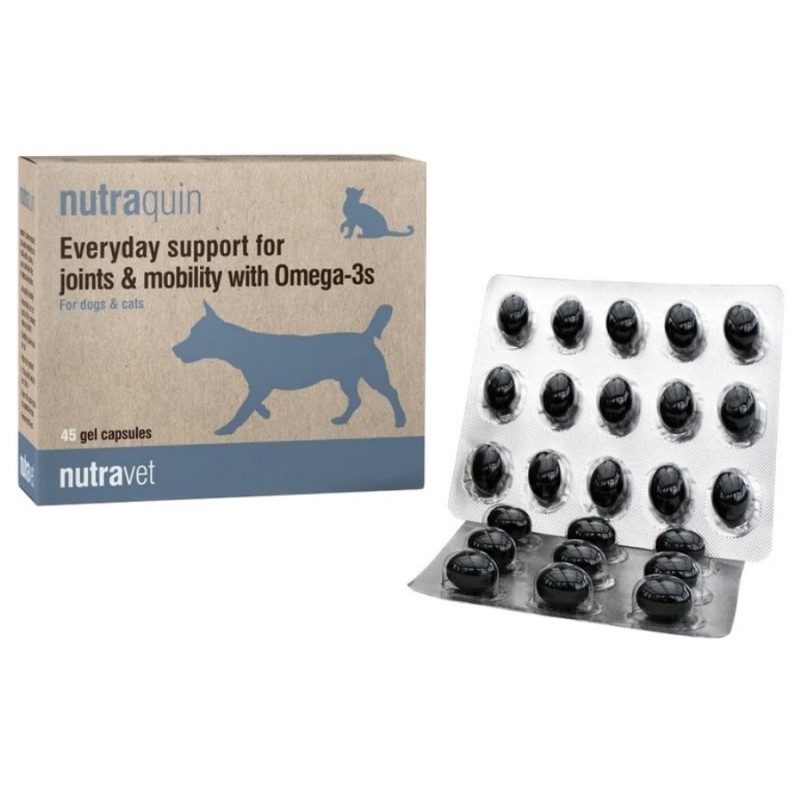NUTRAVET Nutraquin dla psów i kotów 45 kaps. PROMO Krótki termin