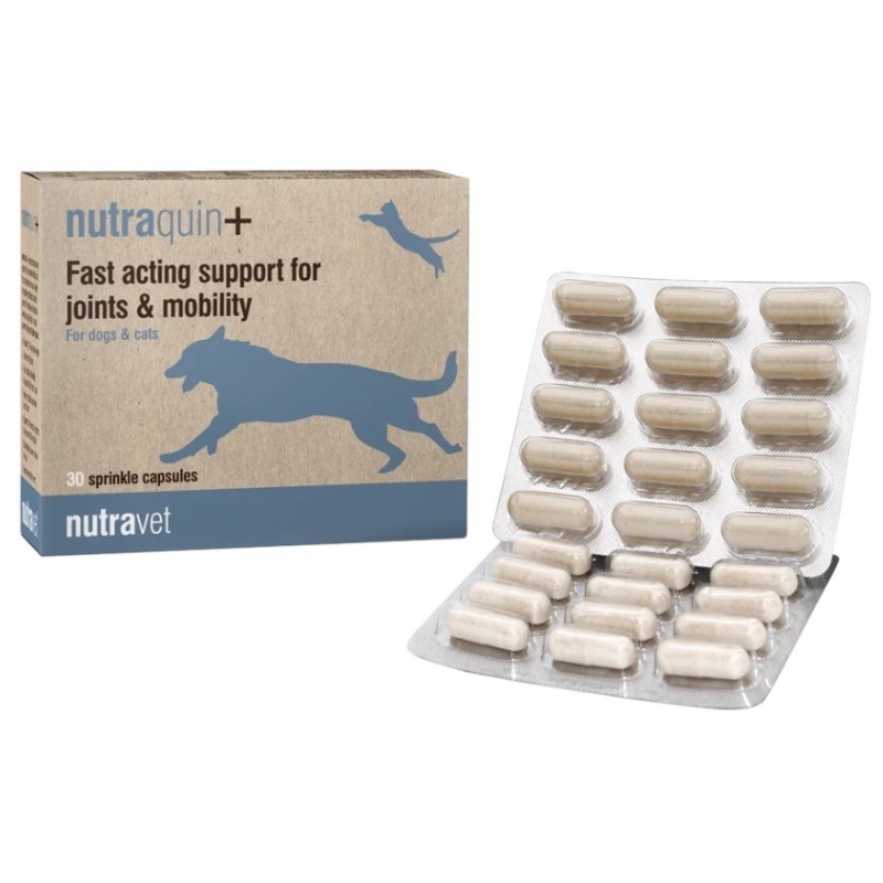 NUTRAVET Nutraquin plus dla psów i kotów 30 kaps.
