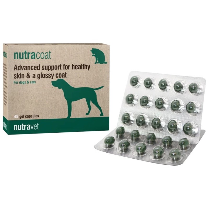 NUTRAVET Nutracoat dla psów i kotów 45 kaps.