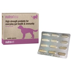 NUTRAVET Nutraflora dla psów i kotów 12 kaps.